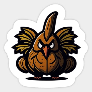 Cartoonish Thanksgiving Turkey Sticker